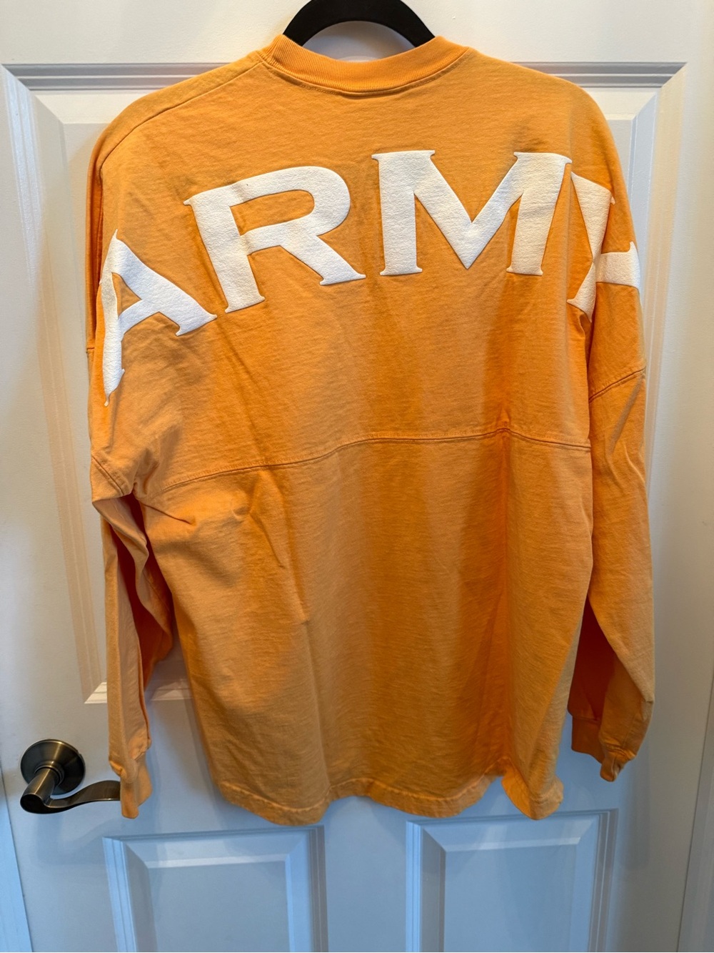 ARMY Graphic Long Sleeve Tee - Orange & White